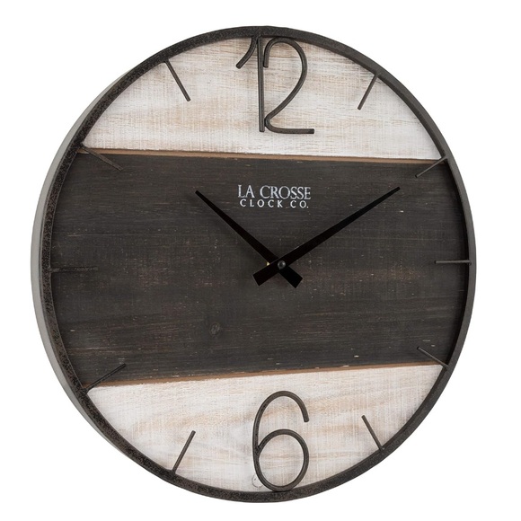 La Crosse Clock 16-Inch Ironwood Wall Clock - Picture 3 of 6